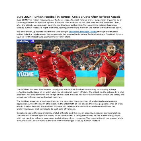 Turkish Referee Attack Leaves Crisis That Goes Beyond Football – TUGY