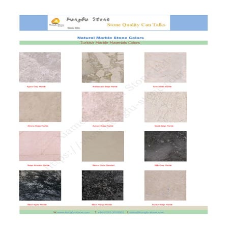 Turkish marble colors catalog from China