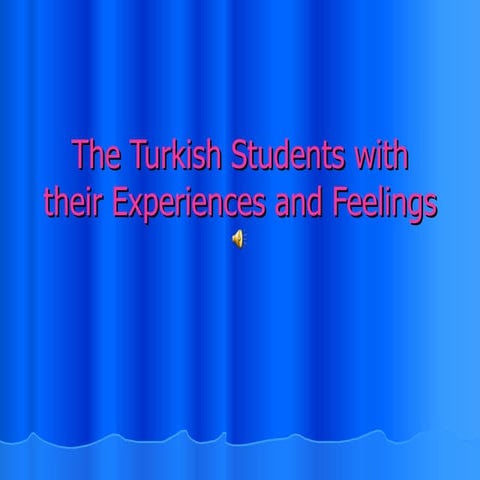 Turkish Students With Their Experiences And Feelings