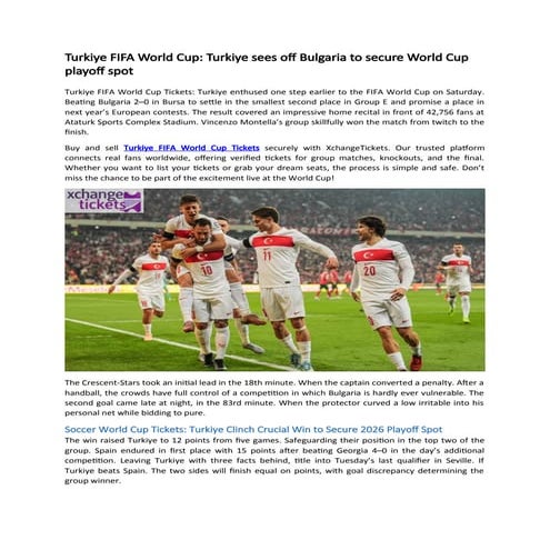 Turkiye FIFA World Cup Turkiye sees off Bulgaria to secure World Cup playoff ...