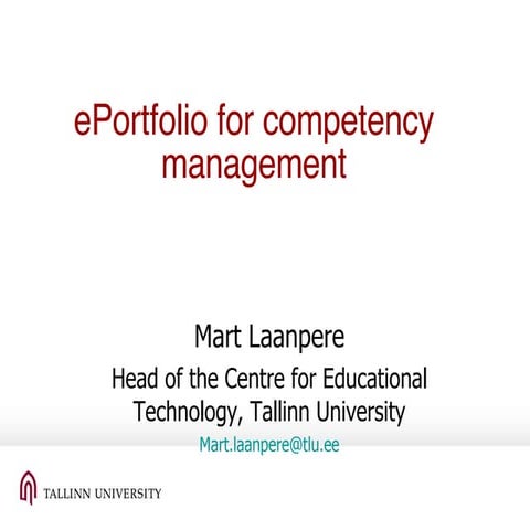 Competency management with e-portfolio