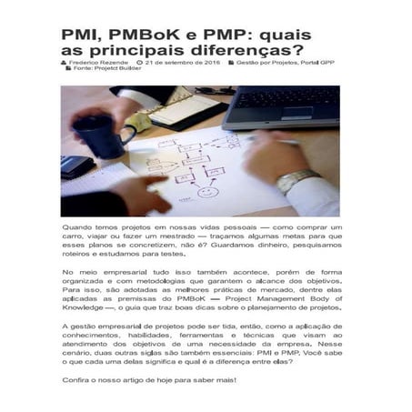 definicao pmi pmp pmbok