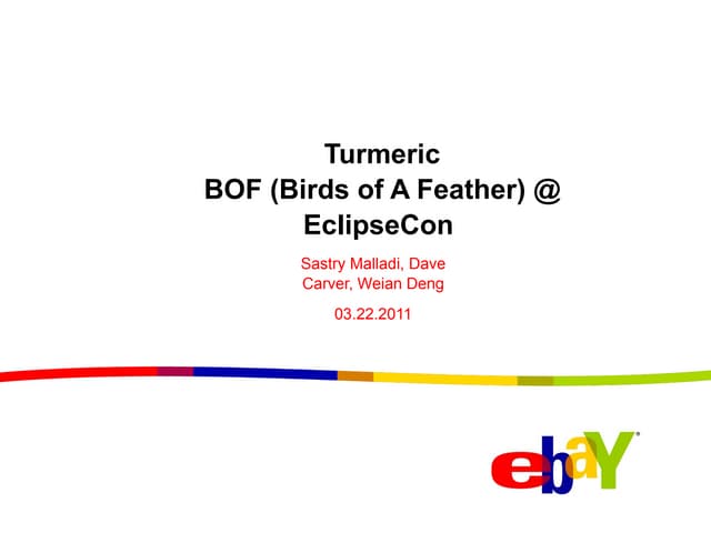 Turmeric SOA - BOF EclipseCon 2011