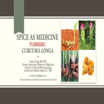 Spice as Medicine: Turmeric, Curcuma longa | PDF