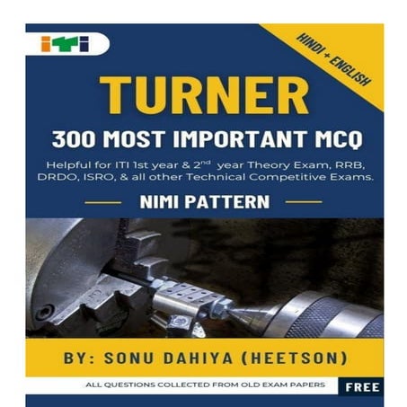 Turner Question Paper ITI NIMI & Bharatskills MCQ Book Free