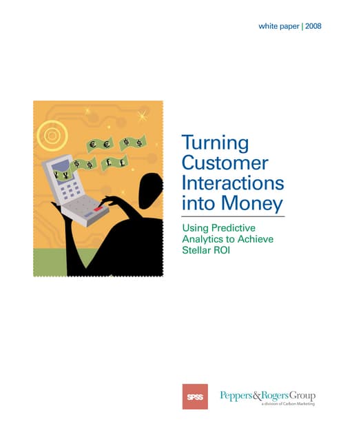 Turning Customer Interactions Into Money White Paper