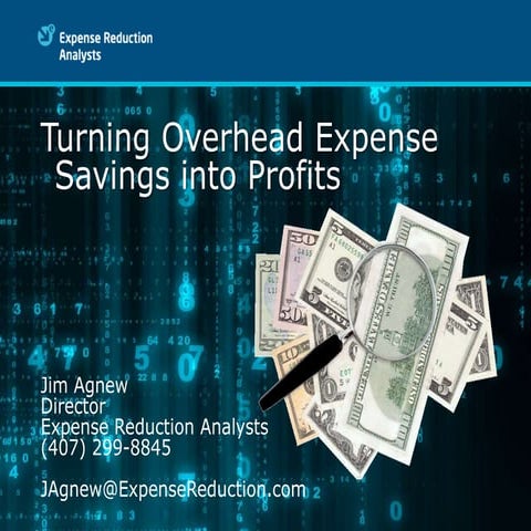 Turning Overhead Expenses Into Profits 2   Agnew 011110