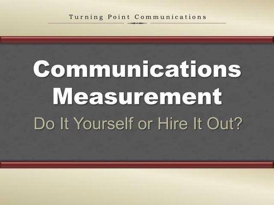Communications metrics | PPT