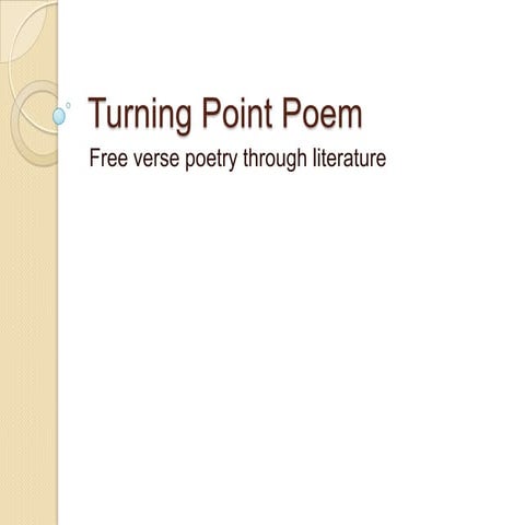 Turning Point Poem