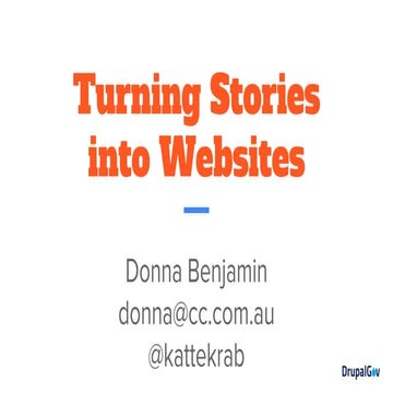 Turning stories into websites