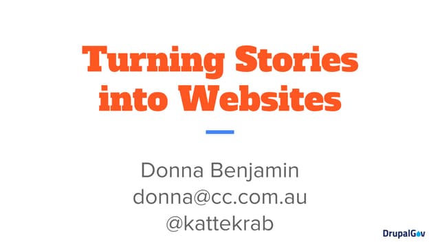 Turning stories into websites