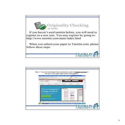 Instructions for Using Turnitin 