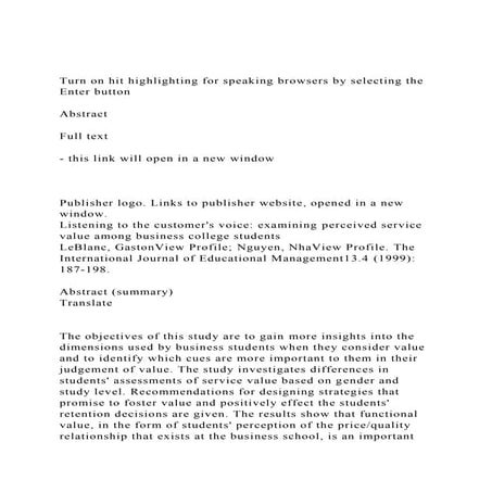 Turn on hit highlighting for speaking browsers by selecting the .docx