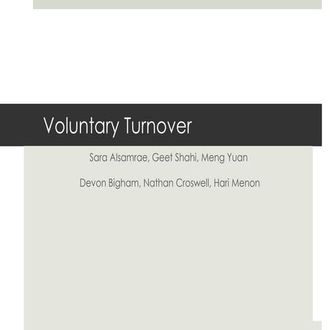 Voluntary Turnover