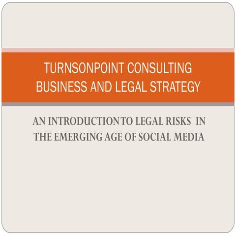 Turnson Point Risks and Reputation Management presentation