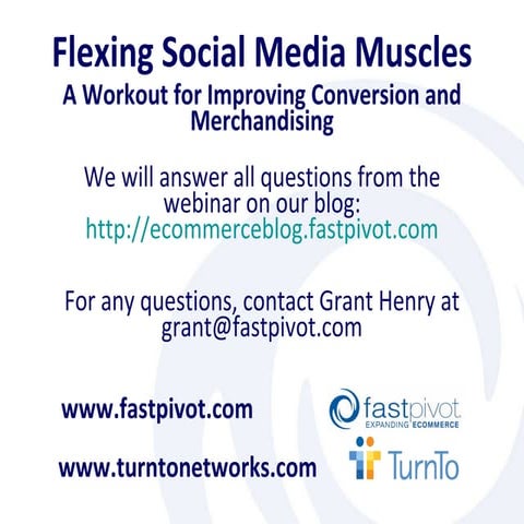Social Media Takes Muscles: : A Workout for Improving Conversion and Merchand...