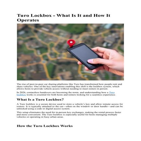 Turo Lockbox – What Is It and How It Operates.ppt
