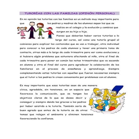 Turorías con las familias