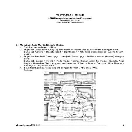 Turotial gimp #grombyangOS