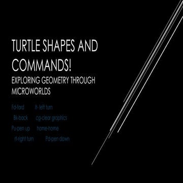 Turtle shapes and commands on micro worlds! | PPTX