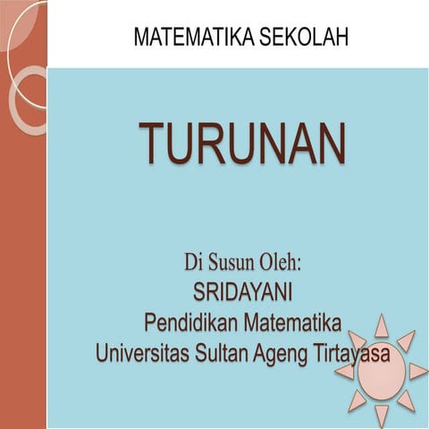 Materi Turunan