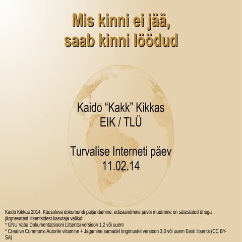 Turvalise Interneti päev  11. veebruaril 2014