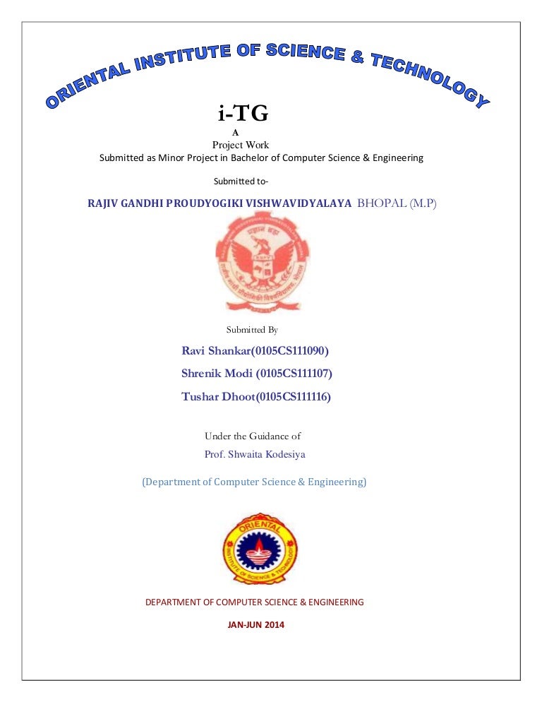 Project For Cse By Tushar Dhoot