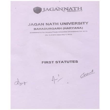 JU Amendment act-2013