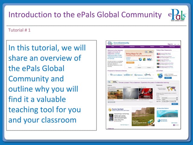 Introduction to the ePals GlobalCommunity