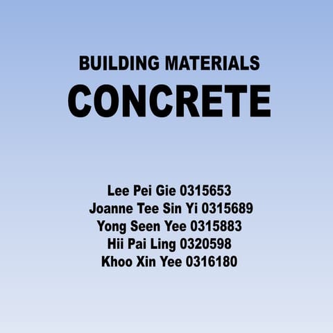 Presentation on concrete