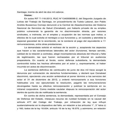 Tutela laboral empleados publicos