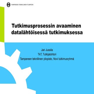 Tutkimusprosessin avaaminen datalä...