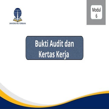 Bukti audit dan kertas kerja audit (auditing 1)