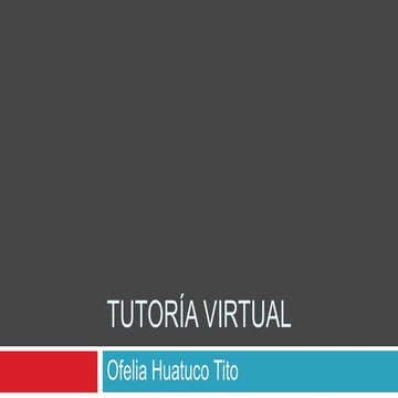 Tutoría virtual