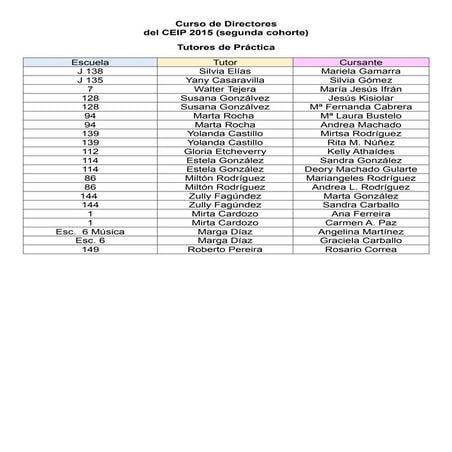 Tutores curso de directores