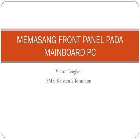 Tutor front panel 271011