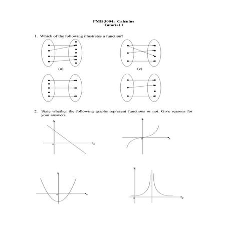 Calculus :Tutorial 1