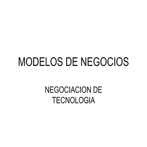 Modelos de negocio