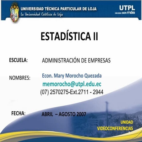 ESTADISTICA II