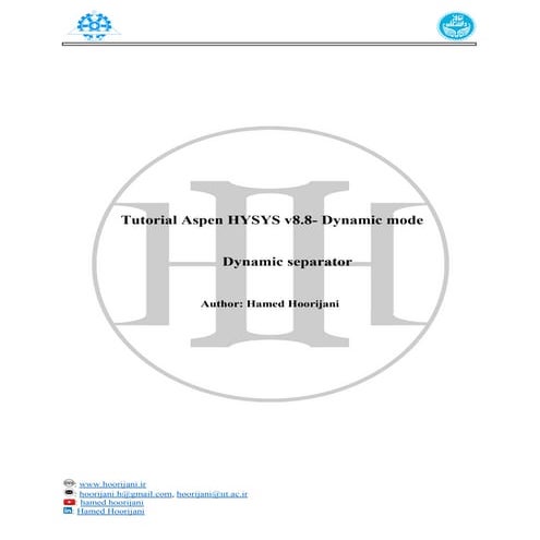 Tutorial on Aspen Hysys Dynamics - Separator level controller