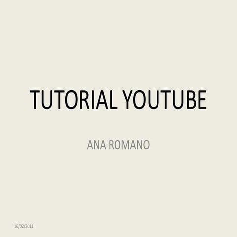 Tutorial  youtube