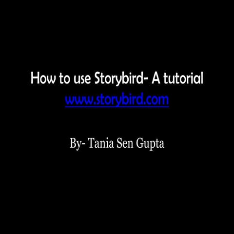 Storybird Tutorial