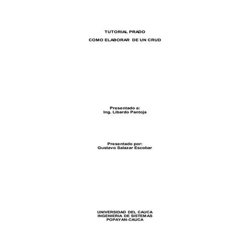Tutorial hacer un crud con prado