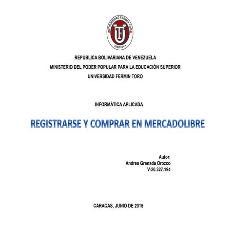 Cómo registrarse y comprar en mercadolibre