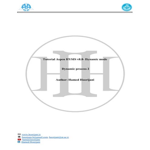 Basic Tutorial on Aspen HYSYS Dynamics - Process control (Tutorial 3)
