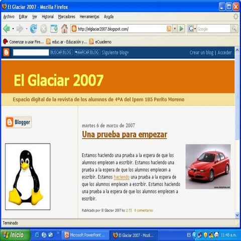 tutorial Blog El Glaciar 2007