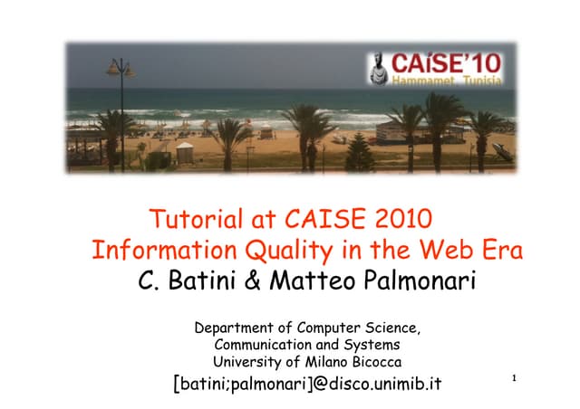 Information Quality in the Web Era