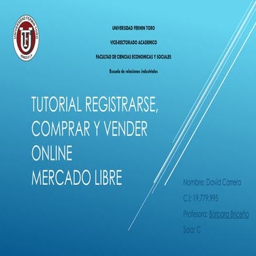 Tutorial mercado libre | PPTX