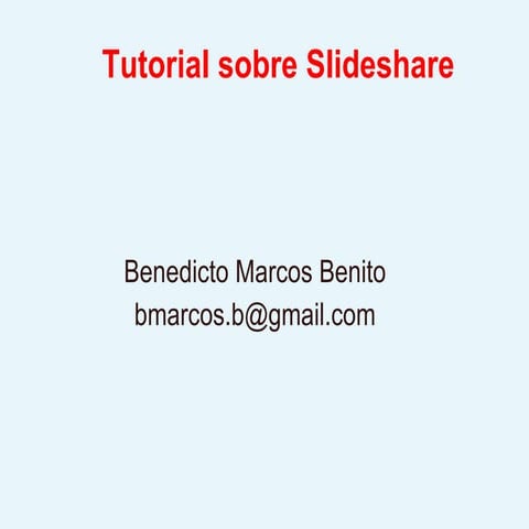 Tutorial sobre Slideshare