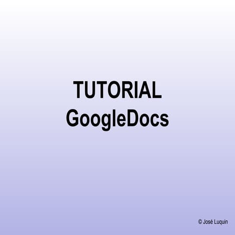 Tutorial Google Docs
